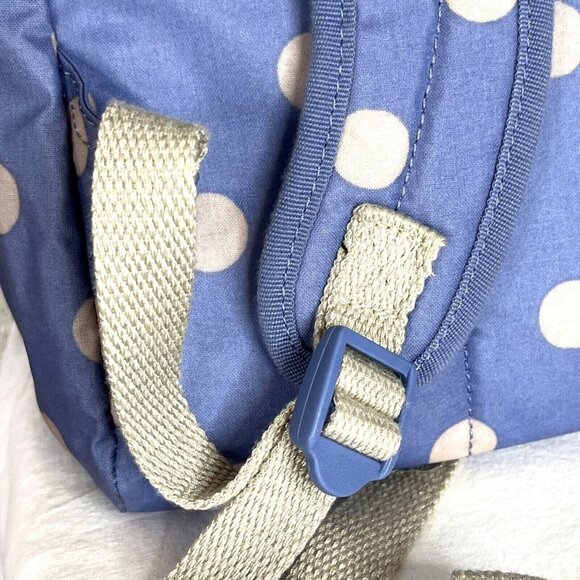 Cath Kidston London Light Blue Polka Dot Fold Over Backpack NWOT - Picture 7 of 16